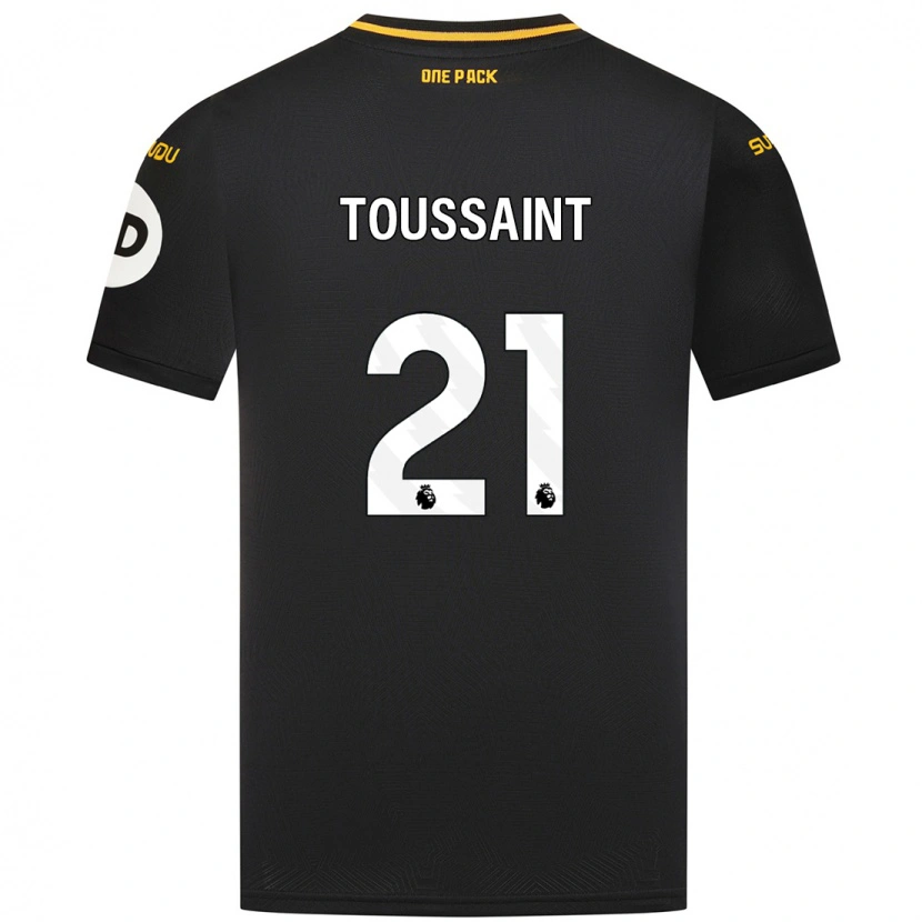 Danxen Enfant Maillot Destiney Toussaint #21 Noir Tenues Extérieur 2024/25 T-Shirt