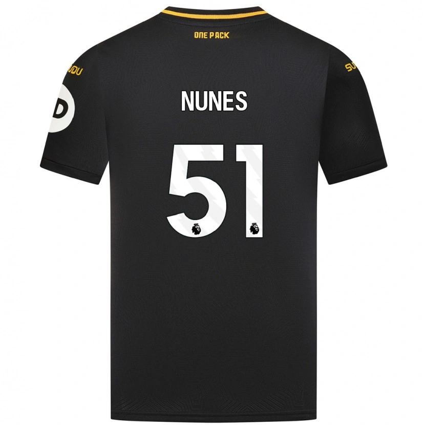 Danxen Enfant Maillot Grazi Nunes #51 Noir Tenues Extérieur 2024/25 T-Shirt