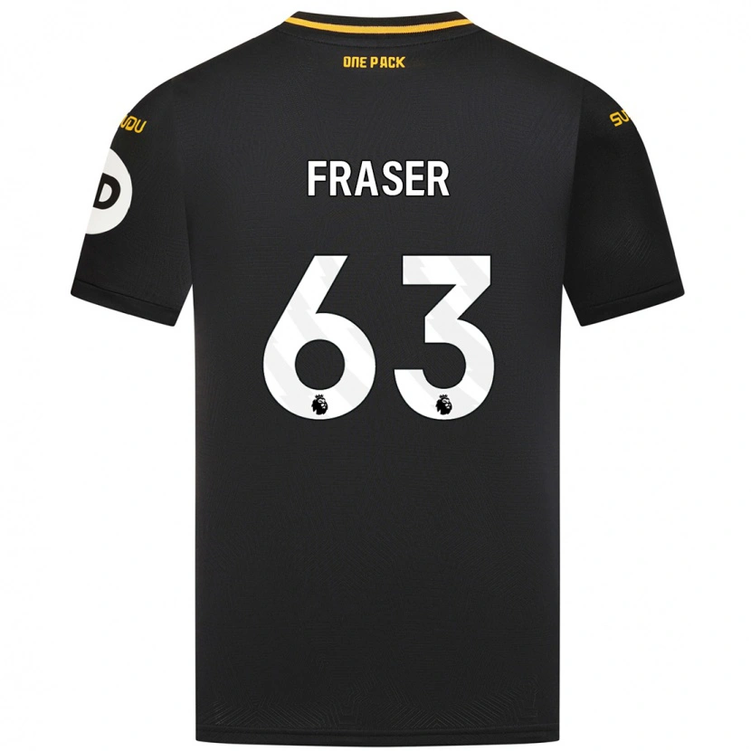 Danxen Enfant Maillot Nathan Fraser #63 Noir Tenues Extérieur 2024/25 T-Shirt