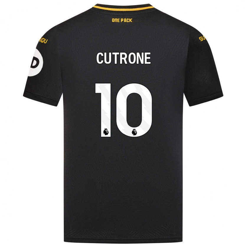 Danxen Enfant Maillot Patrick Cutrone #10 Noir Tenues Extérieur 2024/25 T-Shirt