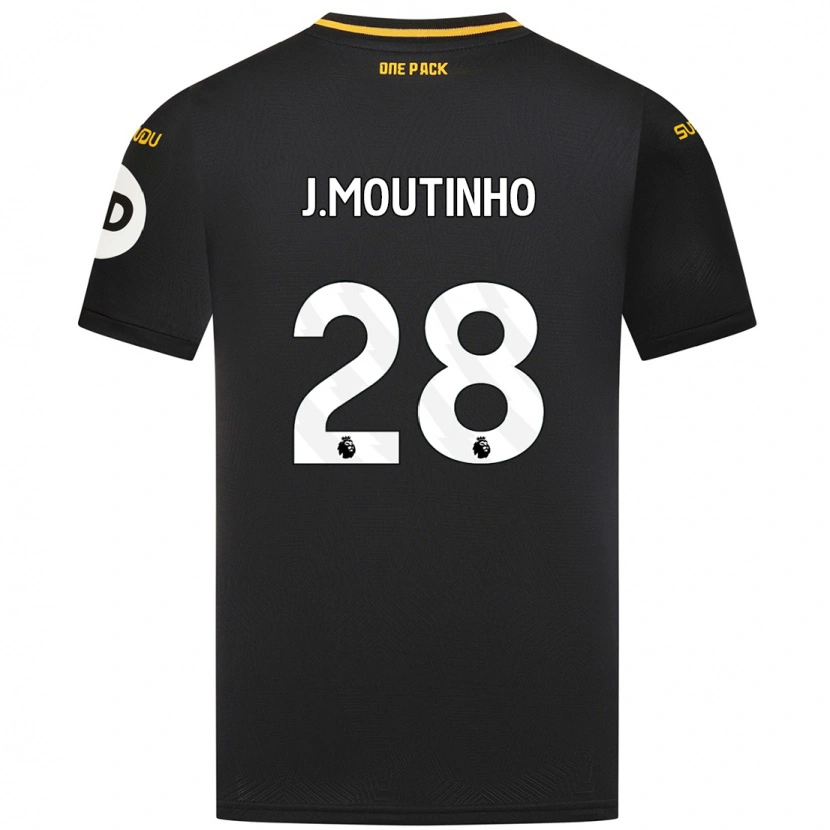 Danxen Enfant Maillot Joao Moutinho #28 Noir Tenues Extérieur 2024/25 T-Shirt