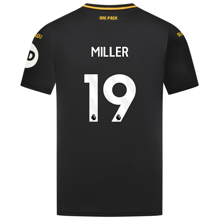 Danxen Enfant Maillot Ali Miller #19 Noir Tenues Extérieur 2024/25 T-Shirt