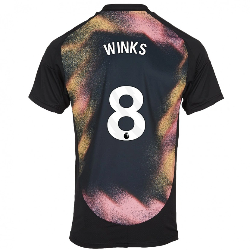 Danxen Enfant Maillot Harry Winks #8 Noir Blanc Tenues Extérieur 2024/25 T-Shirt