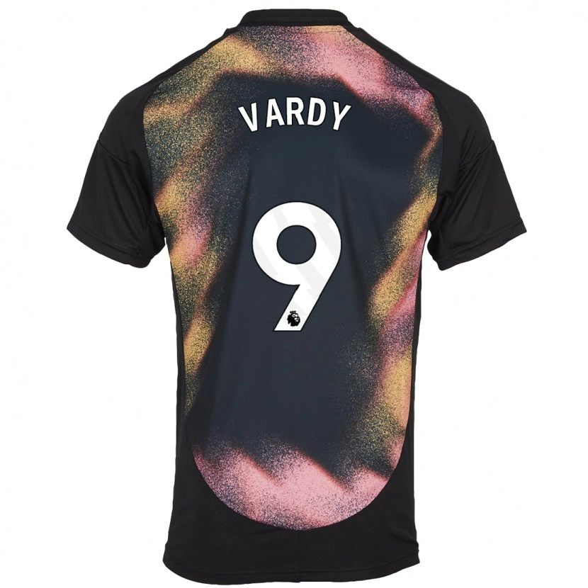 Danxen Enfant Maillot Jamie Vardy #9 Noir Blanc Tenues Extérieur 2024/25 T-Shirt