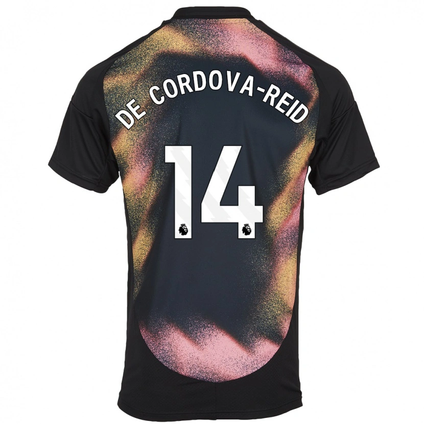 Danxen Enfant Maillot Bobby De Cordova-Reid #14 Noir Blanc Tenues Extérieur 2024/25 T-Shirt