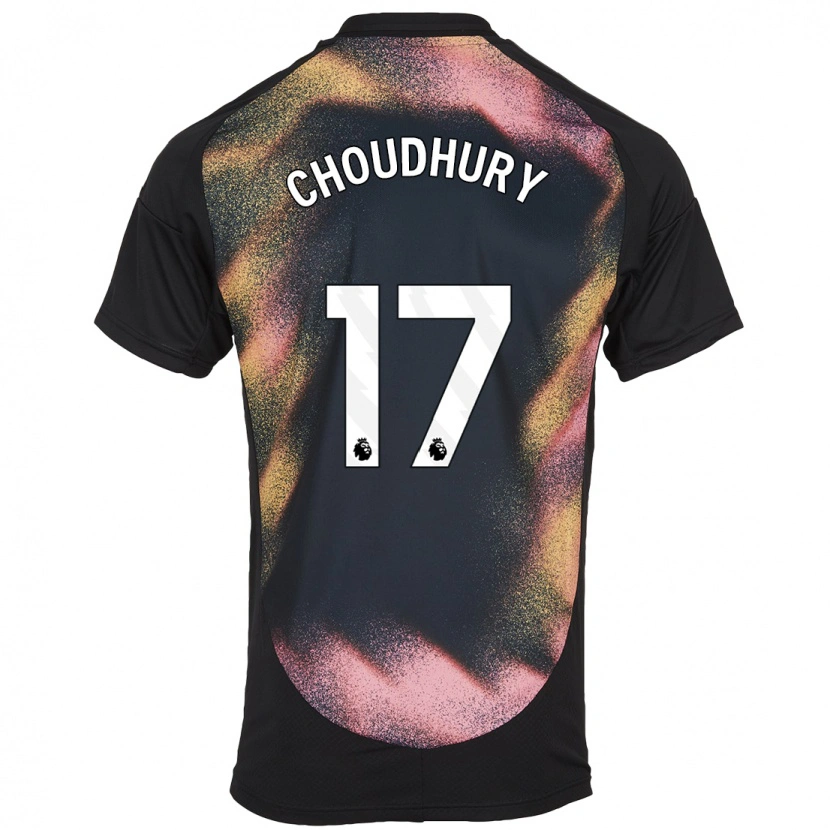 Danxen Enfant Maillot Hamza Choudhury #17 Noir Blanc Tenues Extérieur 2024/25 T-Shirt