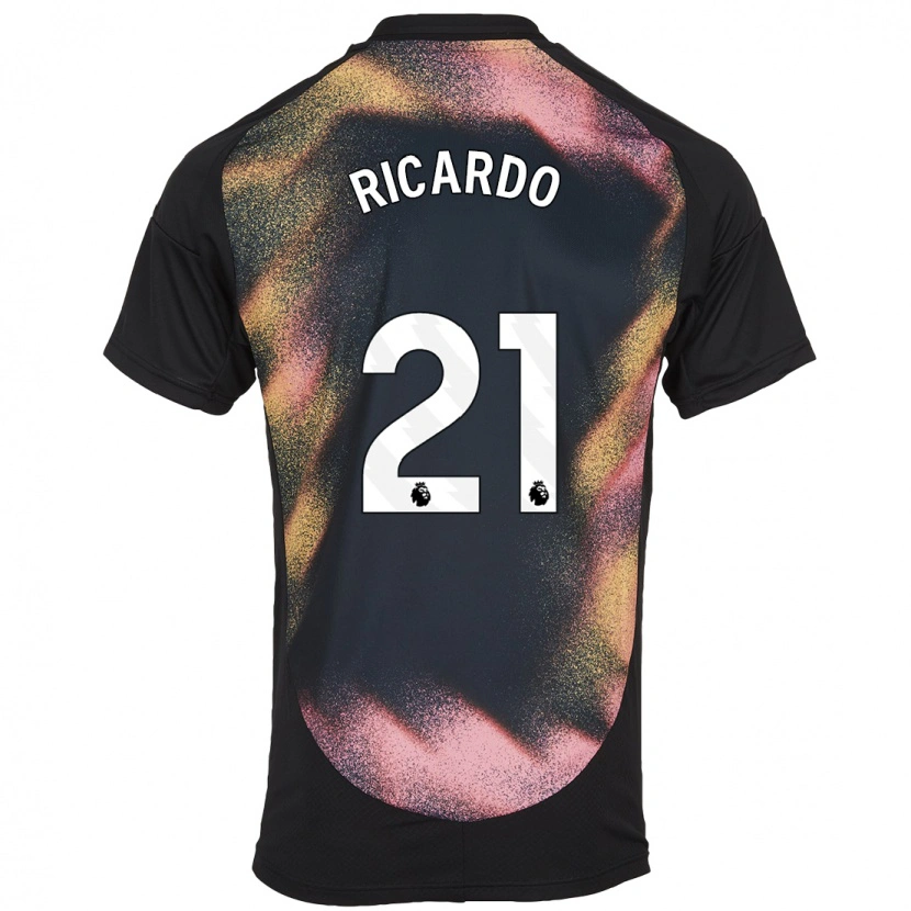 Danxen Enfant Maillot Ricardo Pereira #21 Noir Blanc Tenues Extérieur 2024/25 T-Shirt