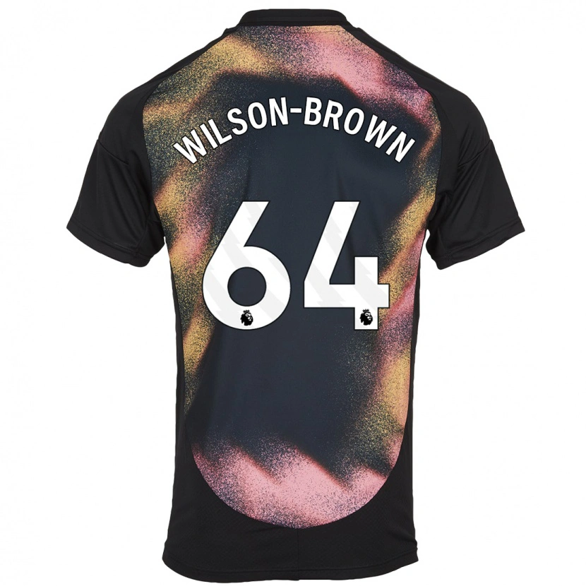 Danxen Enfant Maillot Tom Wilson-Brown #64 Noir Blanc Tenues Extérieur 2024/25 T-Shirt