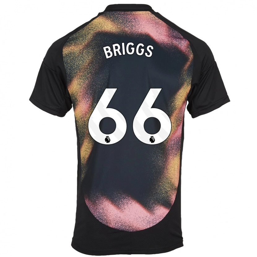 Danxen Enfant Maillot Logan Briggs #66 Noir Blanc Tenues Extérieur 2024/25 T-Shirt