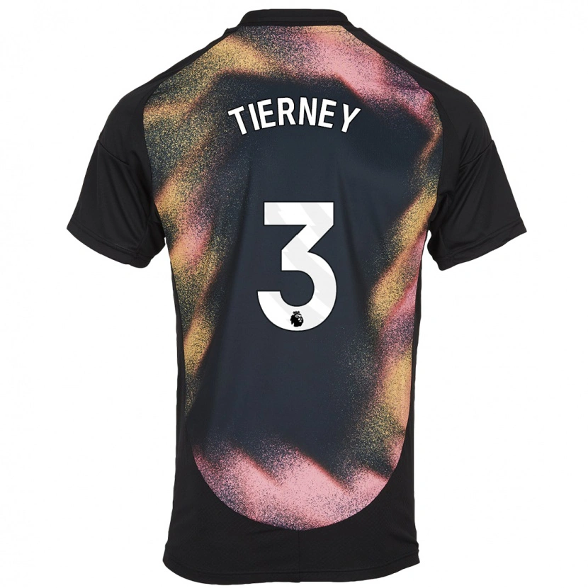 Danxen Enfant Maillot Sam Tierney #3 Noir Blanc Tenues Extérieur 2024/25 T-Shirt