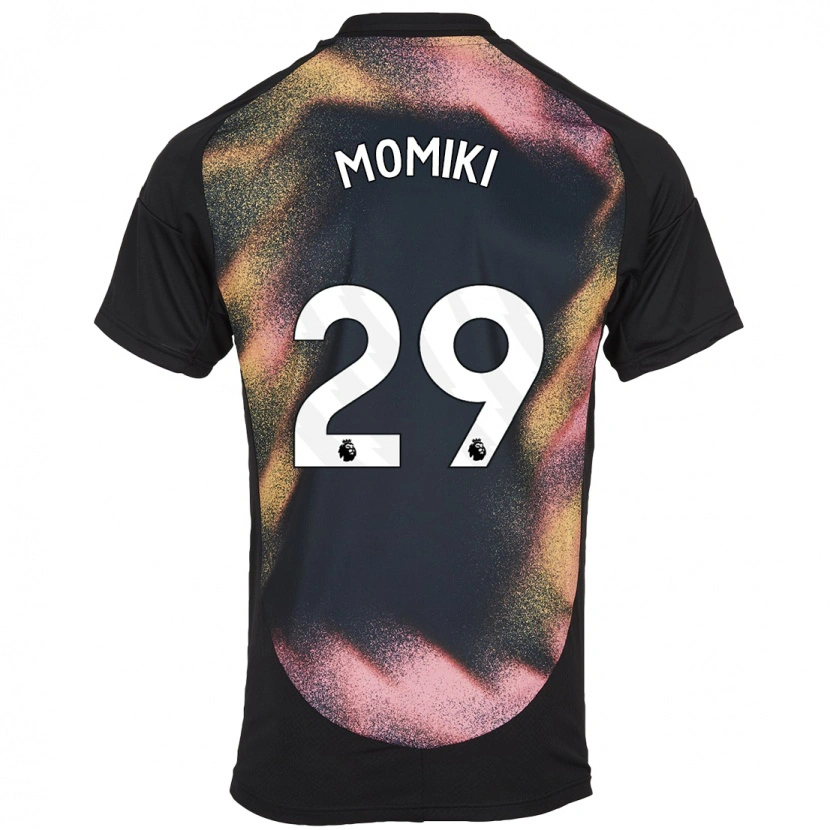 Danxen Enfant Maillot Yuka Momiki #29 Noir Blanc Tenues Extérieur 2024/25 T-Shirt