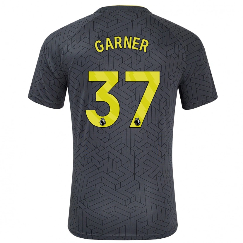 Danxen Enfant Maillot James Garner #37 Noir Jaune Tenues Extérieur 2024/25 T-Shirt