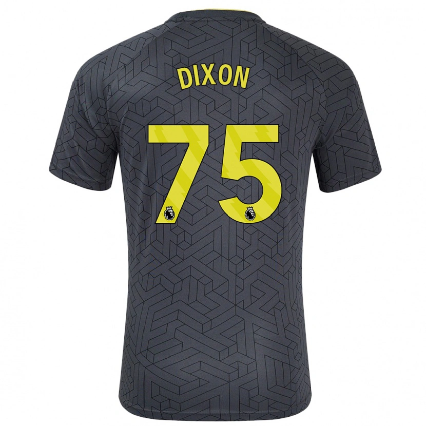 Danxen Enfant Maillot Roman Dixon #75 Noir Jaune Tenues Extérieur 2024/25 T-Shirt