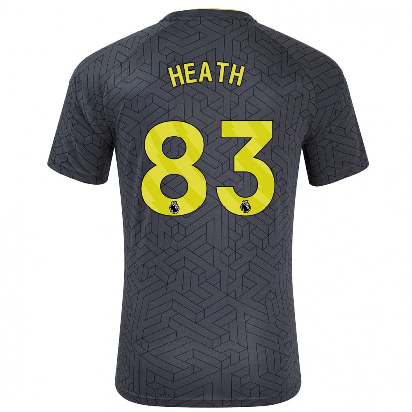 Danxen Enfant Maillot Isaac Heath #83 Noir Jaune Tenues Extérieur 2024/25 T-Shirt