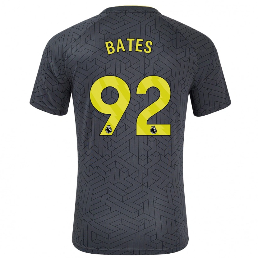 Danxen Enfant Maillot Callum Bates #92 Noir Jaune Tenues Extérieur 2024/25 T-Shirt