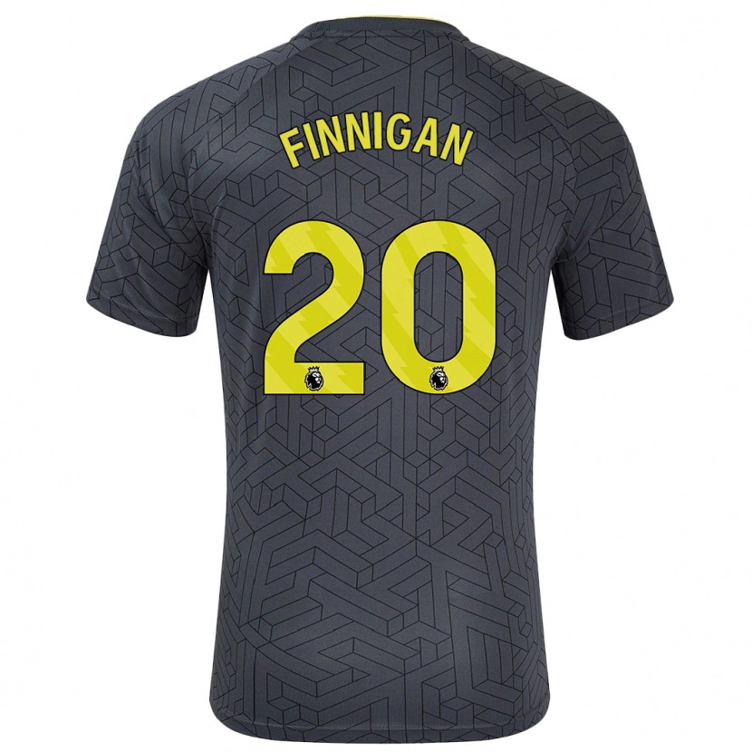 Danxen Enfant Maillot Megan Finnigan #20 Noir Jaune Tenues Extérieur 2024/25 T-Shirt