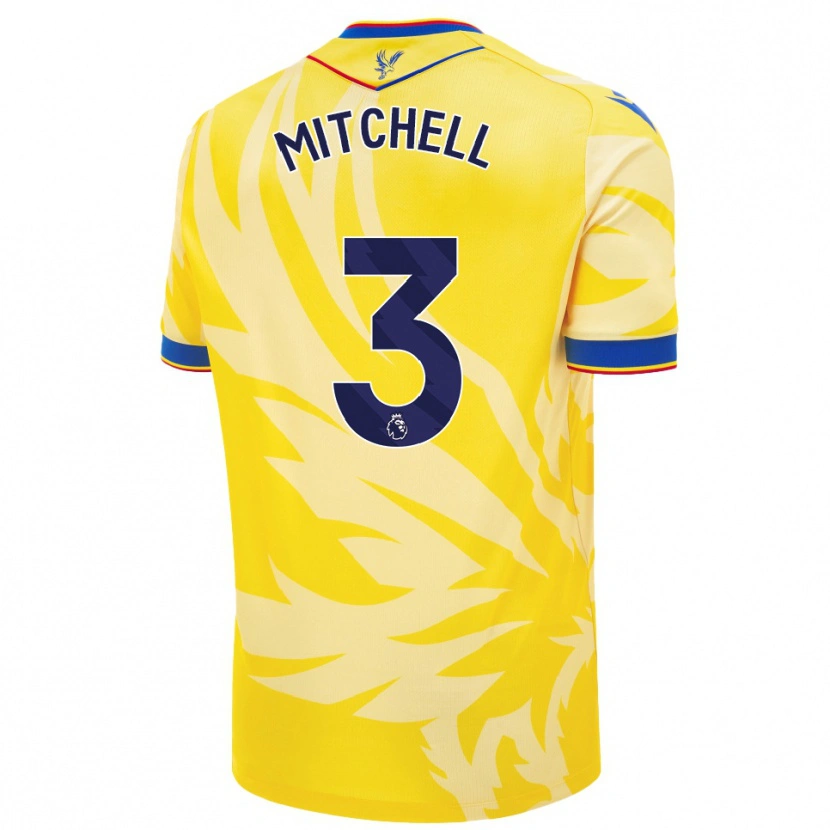 Danxen Enfant Maillot Tyrick Mitchell #3 Jaune Tenues Extérieur 2024/25 T-Shirt