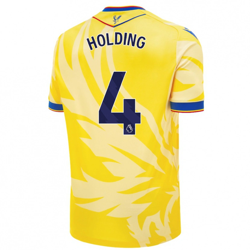 Danxen Enfant Maillot Rob Holding #4 Jaune Tenues Extérieur 2024/25 T-Shirt