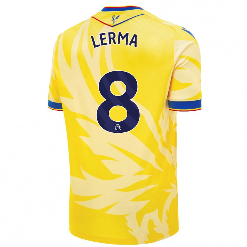 Danxen Enfant Maillot Jefferson Lerma #8 Jaune Tenues Extérieur 2024/25 T-Shirt