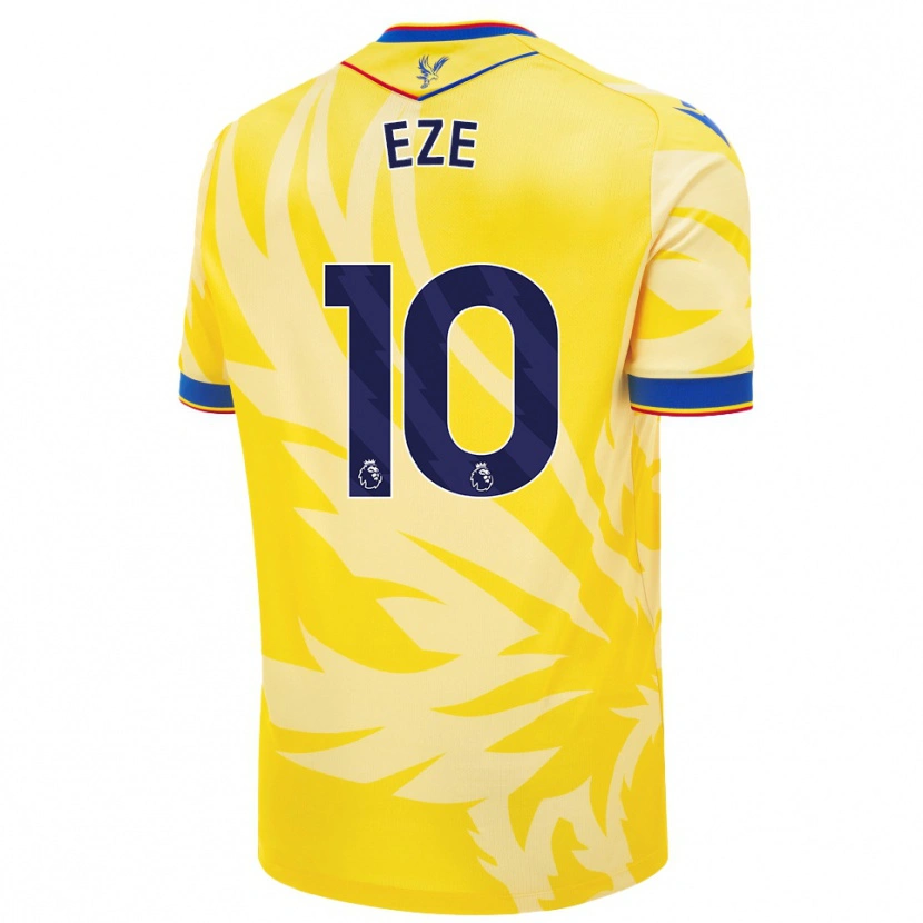 Danxen Enfant Maillot Eberechi Eze #10 Jaune Tenues Extérieur 2024/25 T-Shirt