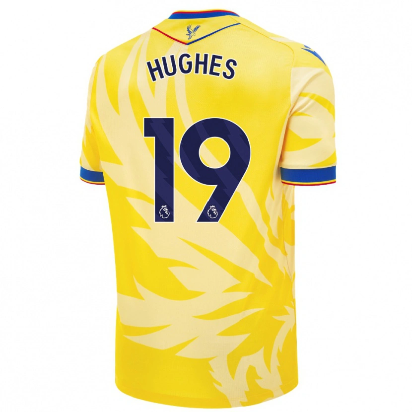 Danxen Enfant Maillot Will Hughes #19 Jaune Tenues Extérieur 2024/25 T-Shirt