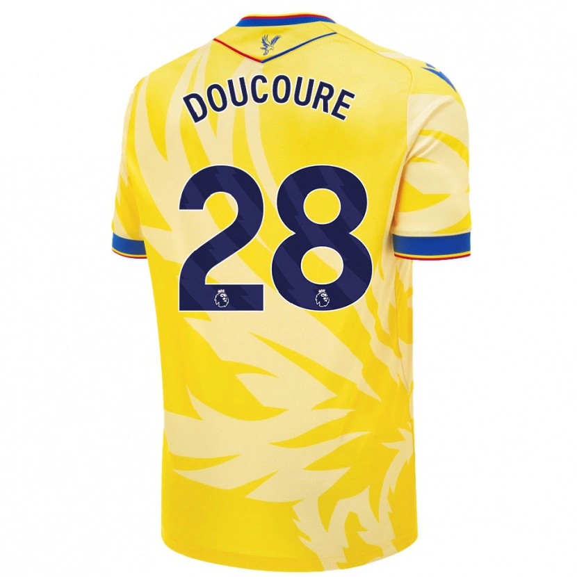 Danxen Enfant Maillot Cheick Doucouré #28 Jaune Tenues Extérieur 2024/25 T-Shirt