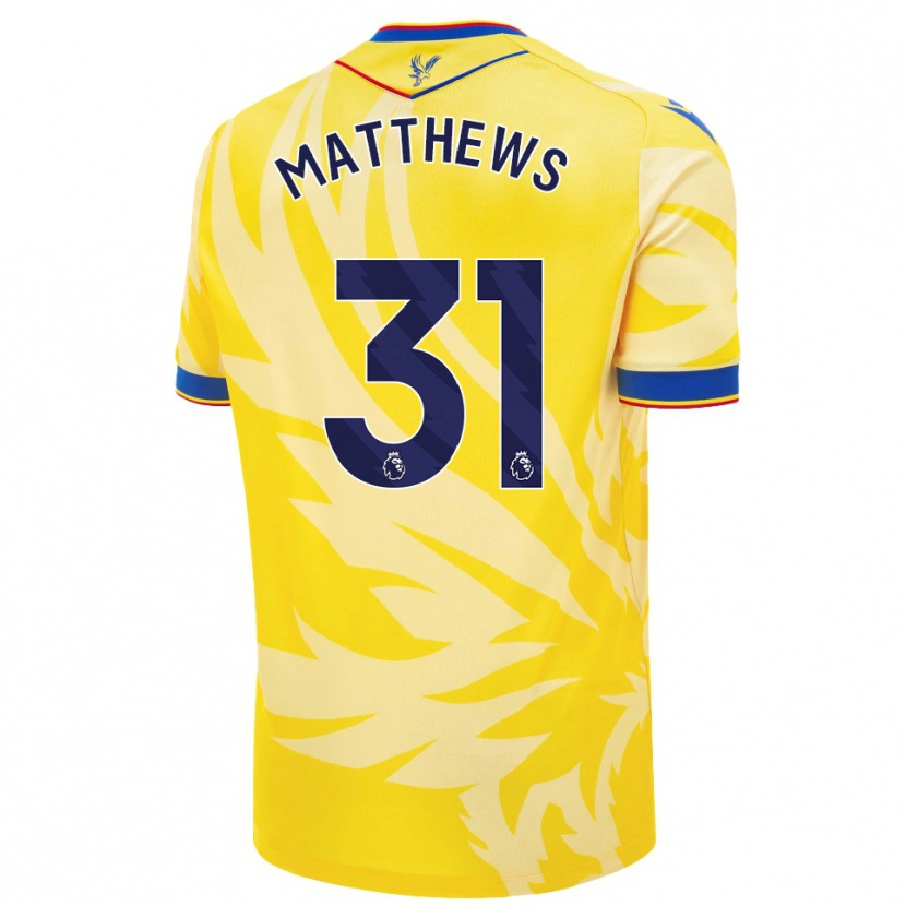 Danxen Enfant Maillot Remi Matthews #31 Jaune Tenues Extérieur 2024/25 T-Shirt