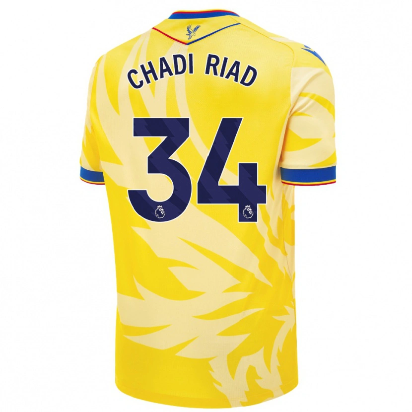 Danxen Enfant Maillot Chadi Riad #34 Jaune Tenues Extérieur 2024/25 T-Shirt