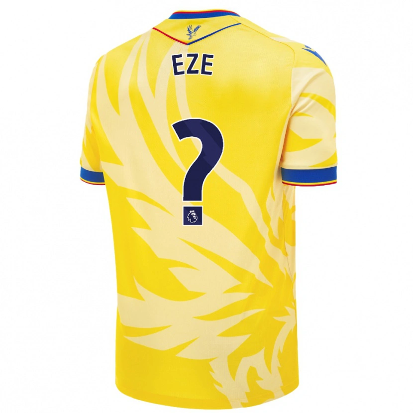 Danxen Enfant Maillot Chimaechi Eze #0 Jaune Tenues Extérieur 2024/25 T-Shirt