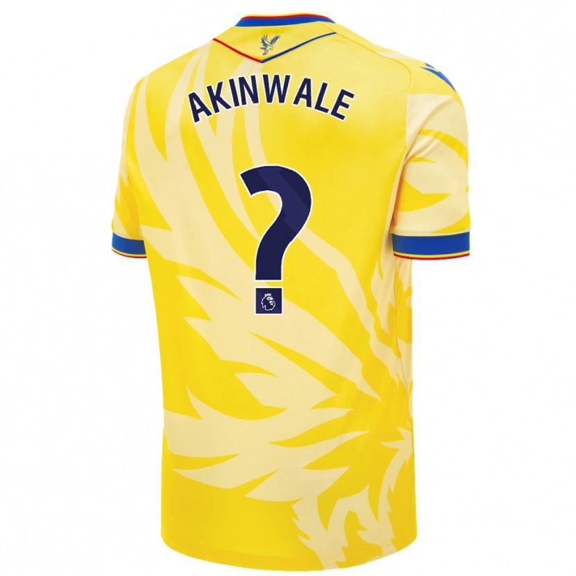 Danxen Enfant Maillot Victor Akinwale #0 Jaune Tenues Extérieur 2024/25 T-Shirt