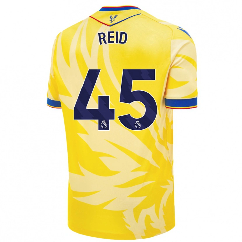 Danxen Enfant Maillot Dylan Reid #45 Jaune Tenues Extérieur 2024/25 T-Shirt