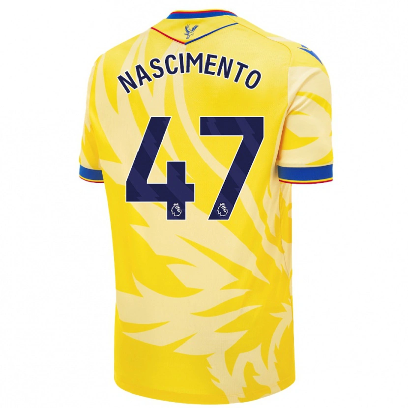 Danxen Enfant Maillot Adler Nascimento #47 Jaune Tenues Extérieur 2024/25 T-Shirt