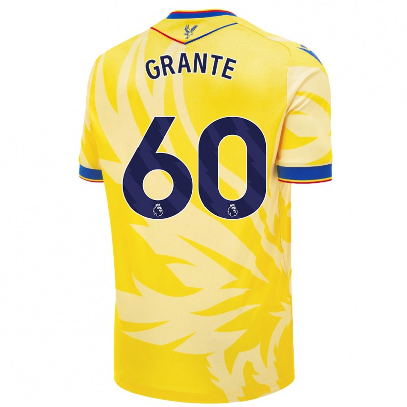 Danxen Enfant Maillot Jake Grante #60 Jaune Tenues Extérieur 2024/25 T-Shirt