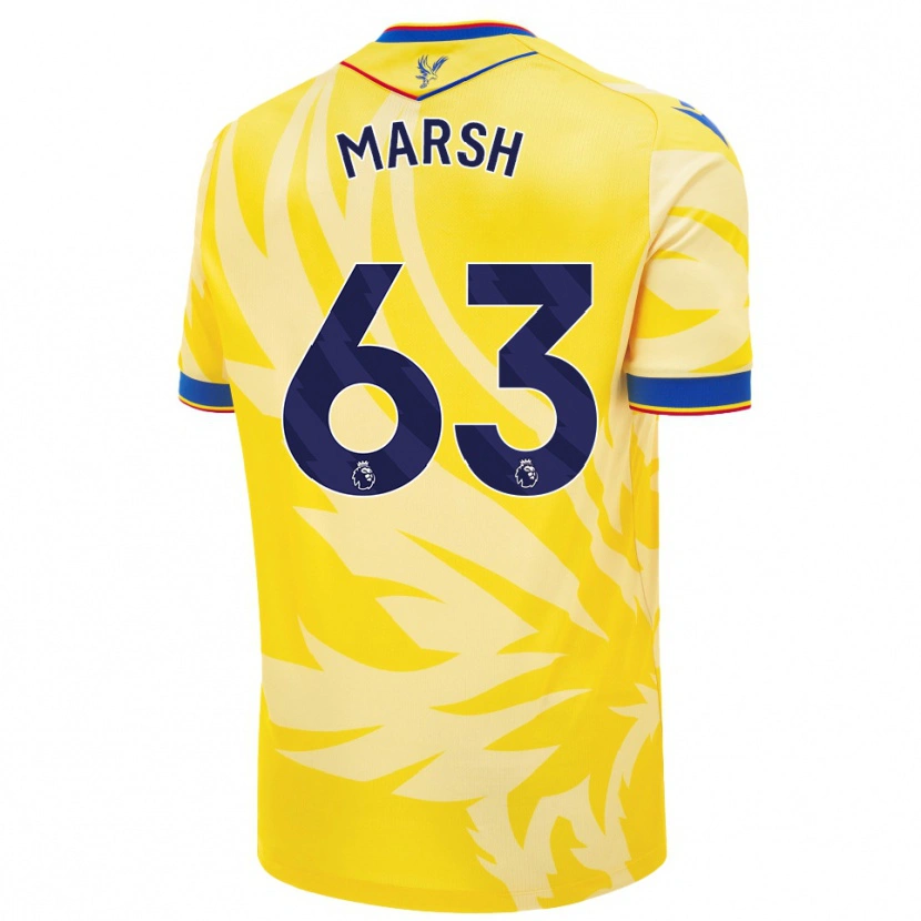 Danxen Enfant Maillot Zach Marsh #63 Jaune Tenues Extérieur 2024/25 T-Shirt