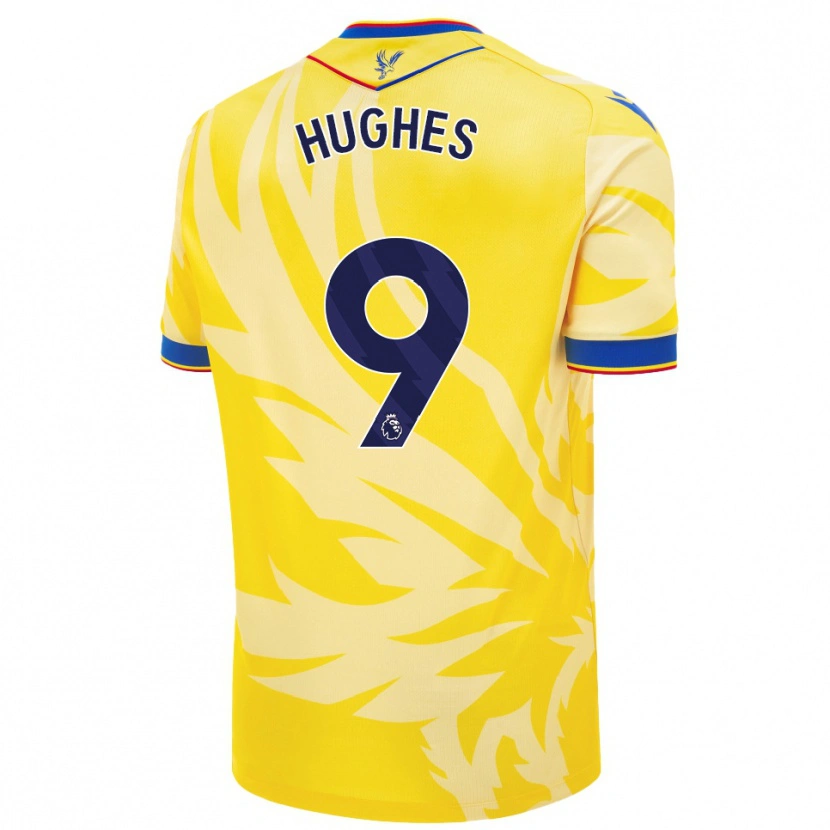 Danxen Enfant Maillot Elise Hughes #9 Jaune Tenues Extérieur 2024/25 T-Shirt