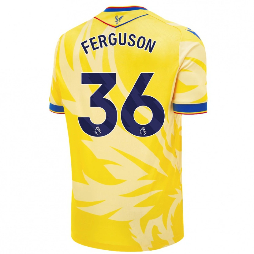 Danxen Enfant Maillot Nathan Ferguson #36 Jaune Tenues Extérieur 2024/25 T-Shirt