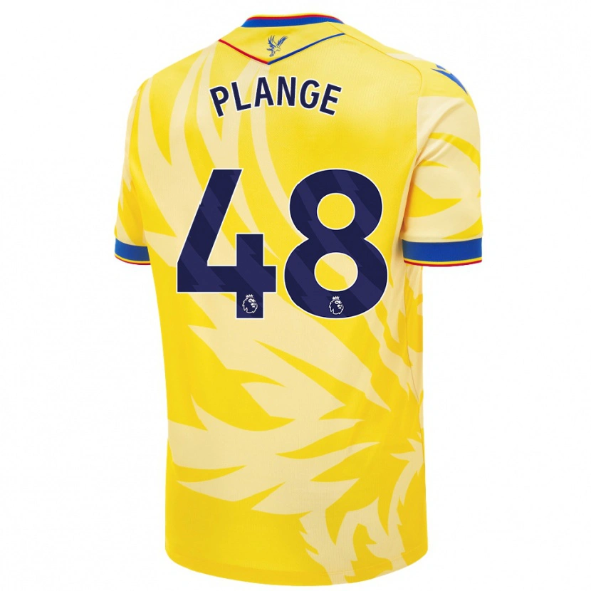 Danxen Enfant Maillot Luke Plange #48 Jaune Tenues Extérieur 2024/25 T-Shirt