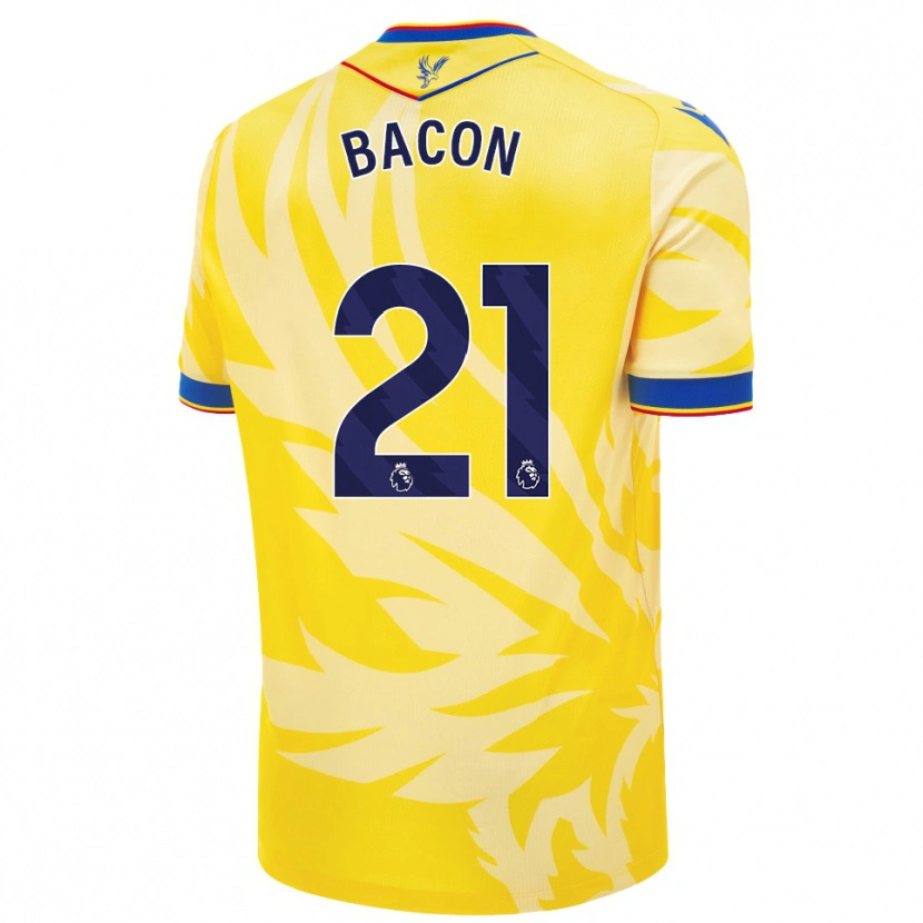 Danxen Enfant Maillot Skye Bacon #21 Jaune Tenues Extérieur 2024/25 T-Shirt