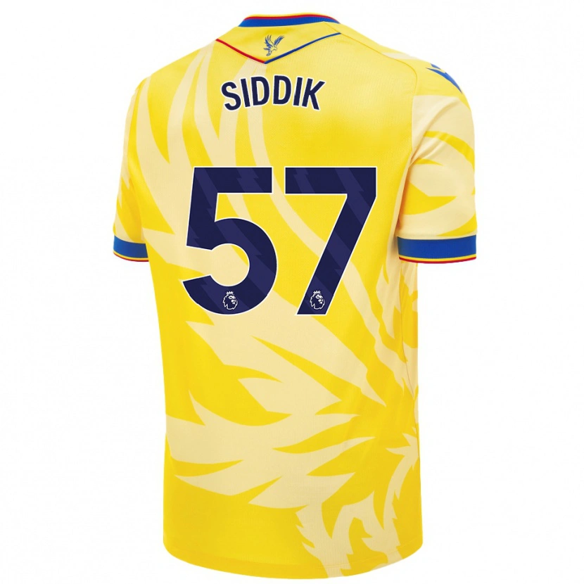 Danxen Enfant Maillot Cardo Siddik #57 Jaune Tenues Extérieur 2024/25 T-Shirt