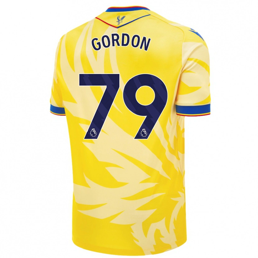 Danxen Enfant Maillot John-Kymani Gordon #79 Jaune Tenues Extérieur 2024/25 T-Shirt