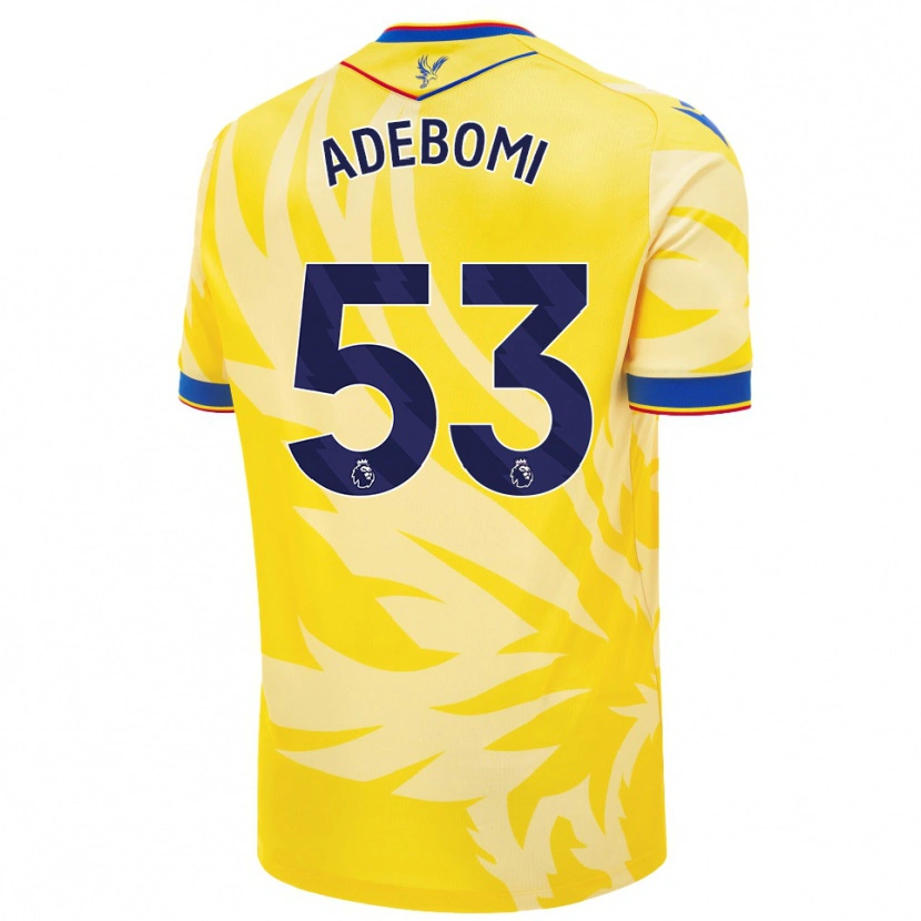 Danxen Enfant Maillot Ademola Ola Adebomi #53 Jaune Tenues Extérieur 2024/25 T-Shirt