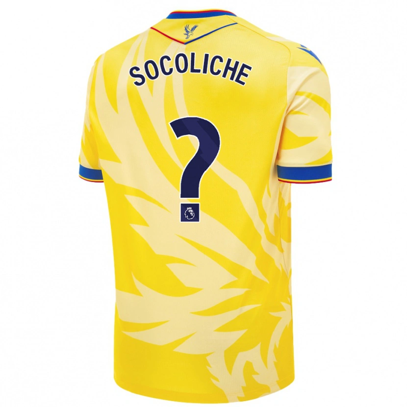 Danxen Enfant Maillot Basilio Rieno Socoliche #0 Jaune Tenues Extérieur 2024/25 T-Shirt