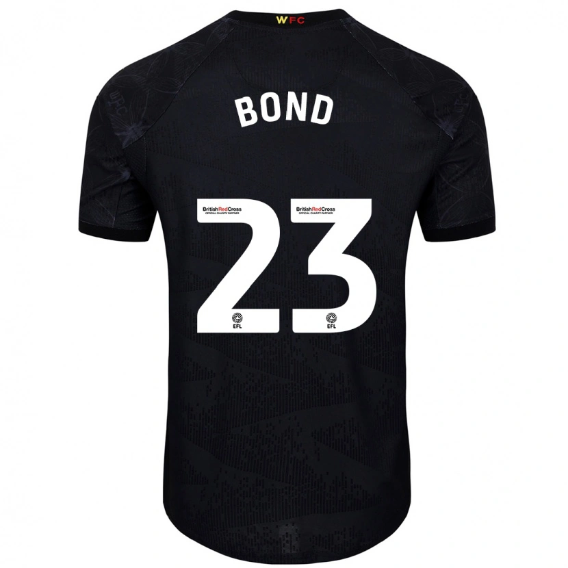 Danxen Enfant Maillot Jonathan Bond #23 Noir Blanc Tenues Extérieur 2024/25 T-Shirt