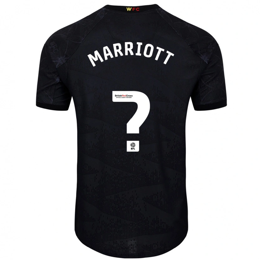 Danxen Enfant Maillot Alfie Marriott #0 Noir Blanc Tenues Extérieur 2024/25 T-Shirt