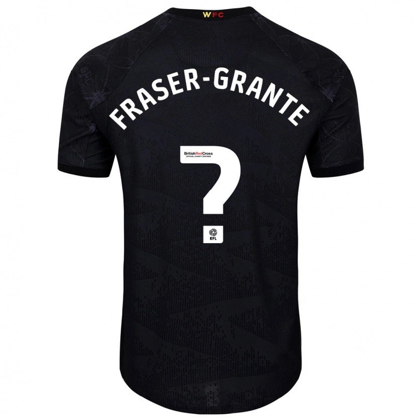 Danxen Enfant Maillot Zak Fraser-Grante #0 Noir Blanc Tenues Extérieur 2024/25 T-Shirt