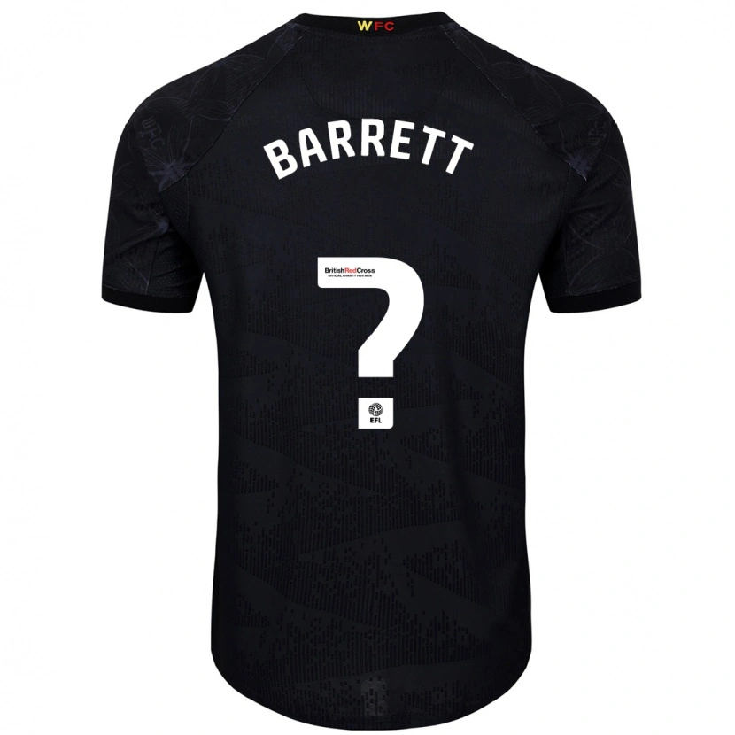 Danxen Enfant Maillot Hayden Barrett #0 Noir Blanc Tenues Extérieur 2024/25 T-Shirt