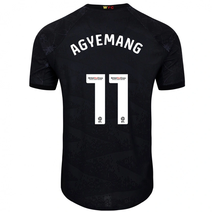 Danxen Enfant Maillot Michelle Agyemang #11 Noir Blanc Tenues Extérieur 2024/25 T-Shirt