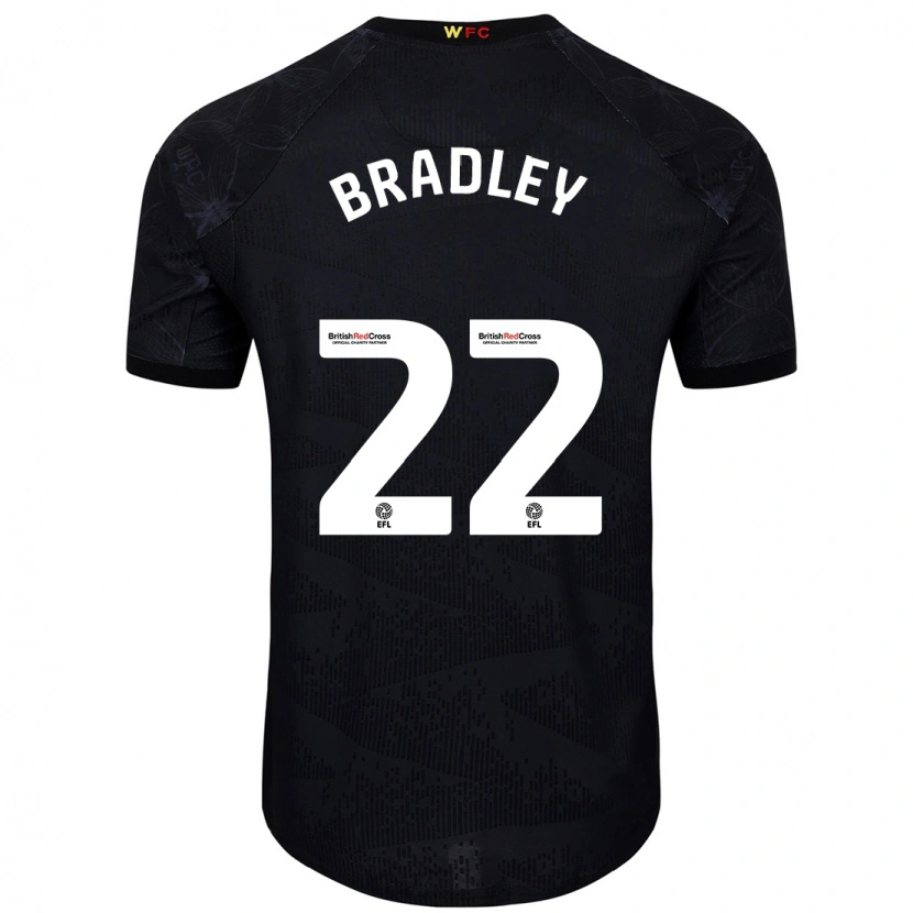 Danxen Enfant Maillot Jade Bradley #22 Noir Blanc Tenues Extérieur 2024/25 T-Shirt