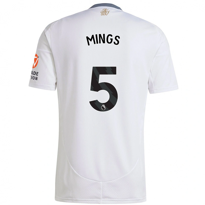 Danxen Enfant Maillot Tyrone Mings #5 Blanc Tenues Extérieur 2024/25 T-Shirt