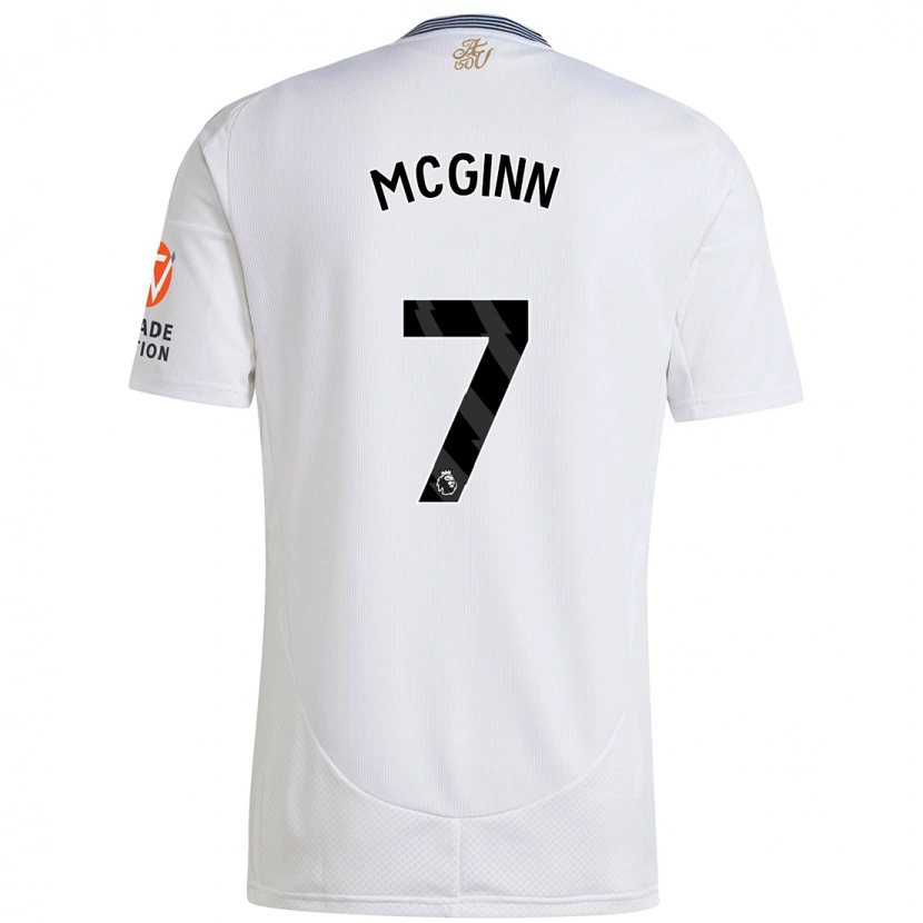 Danxen Enfant Maillot John Mcginn #7 Blanc Tenues Extérieur 2024/25 T-Shirt